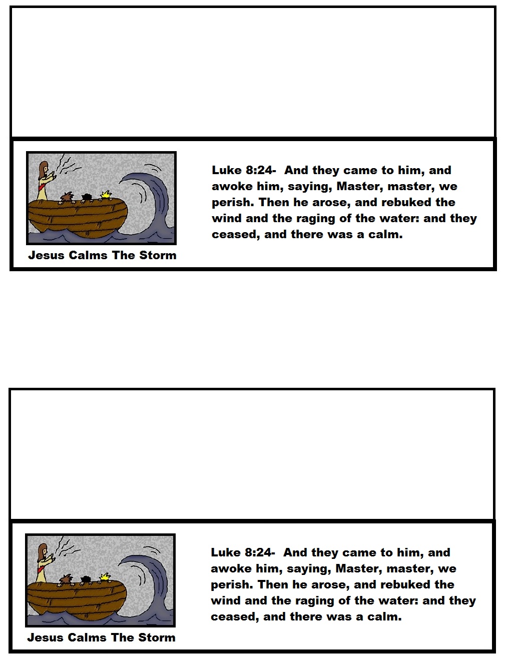 Jesus Calms The Storm Sunday School Lesson